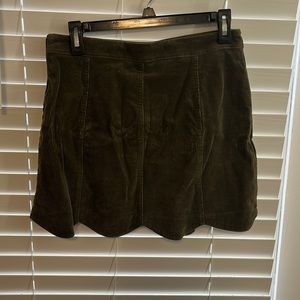 Hunter green corduroy skirt